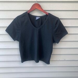 Olivia Rae Black Fitted Crop T-Shirt